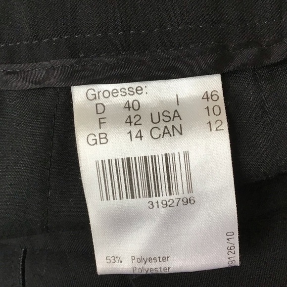 St. Emile wool blend black straight to wide leg trousers. Size 10 - Picture 8 of 10